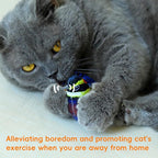 Catnip Cat Toys Satisfy Cat's Natural Hunting Instintion for Indoors Cats Feather Toys Interactive with Lifelike Chirp Sound Chirping Bird Kitten Toy Real Feather(Green Bird)