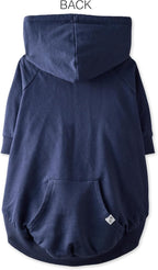 Rocky – The Orginal Lightweight Hooded TEE 100% Organic Cotton Dog Hoodie Pet Coat Sweater for Small, Medium, Large Dogs, Navy, Large