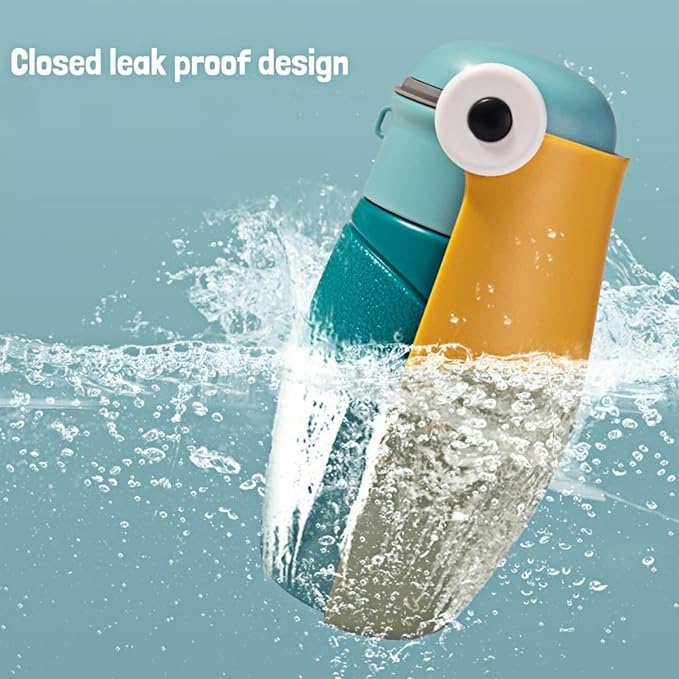 Dog Water Bottle Portable Puppy Travel Foldable Water Bottle Leak Proof Water Dispenser for Pet Cats Walking Hiking Travel Food Grade Plastic-Khaki 16 oz