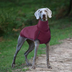 ROZKITCH Dog Winter Coat Soft Pullover Pajamas, Pet Windproof Warm Cold Weather Jacket Vest Cozy Onesie Jumpsuit Apparel Outfit Clothes for Small, Medium, Large Dogs Walking Hiking Travel Sleep Red