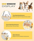 Small Dog Sling Carrier, Front Facing Dog Carrier Sling, Hands Free Pet Carriers Bag with Padded Adjustable Strap and Poop Dispenser Machine Washable for Small Dogs Cats Travel Outdoor-Grey