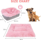 SCENEREAL Self Warming Cat Bed, Heated Cat Bed Mat for Cats Small Dogs, 2 in 1 Soft Plush, Washable Pet Pad for Indoor Outdoor Kitten Puppy, Pink 24" x 20"