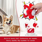 Dog Toys for Aggressive Chewers,Squeaky Dog Toys to Keep Them Busy,No Stuffing Interactive Dog Chew Toys,Suitable for Medium,Large and Small Dogs(red Crabs)