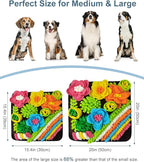 Snuffle Mat for Dogs, Pet Treats Feeding Mat, 20 x 20 inch for Medium & Large, Felt Wool Dog Feeding Mats for Slow Feed, Relieve Anxiety, with Anti-Slip Botton, Brown