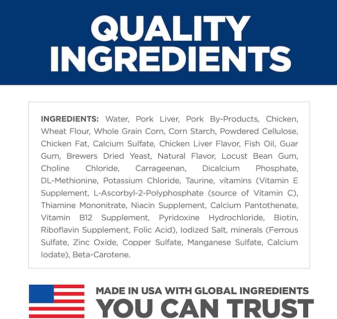 Hill's Science Diet Adult 1-6, Adult 1-6 Premium Nutrition, Wet Cat Food, Liver & Chicken Minced, 5.5 oz Can, Case of 24