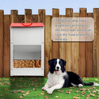 Gravity Automatic Cat Feeder Galvanized Small Animal Feeding Trough Food Dispenser for Cats Puppy 13L Outdoor Pets Feeder