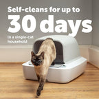 PetSafe ScoopFree Crystal Pro Self-Cleaning Cat Litter Box System – Enclosed Front-Entry – Advanced Odor Control – Includes 1 Disposable Crystal Litter Tray – White (PAL00-18017)