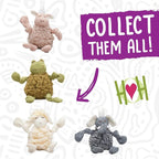 HuggleHounds Knottie Plush Dog Toy - Dog Stuffed Animal Toy, Puppy Toys, Squeaky Dog Toy for Small, Medium & Large Dogs, Soft Fleece, Durable Plush to Keep Them Busy - Penelope Pig, Large