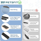 PETSFIT Soft-Sided Cat Carriers & Car Seats with Patent Safe Buckles, Clip-On Harness, 19"x12"x12" Pet Travel Carrier - 20 lbs Capacity (Blue)