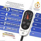 Rest-Eazzzy Heated Cat Bed with Removable Cover, 5 Level Timer & Temperature, Indoor Warming Mat for Cats & Dogs (Heat Pad, Pure-Blue, M)