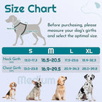 Eagloo Dog Harness Medium Sized, Easy Wearing with 3 Buckles, Adjustable No Pull Pet Harness with 2 Rings for Walking, No Chock Reflective Soft Padded Vest with Control Handle, Red & Teal, M