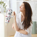 Boccsty Black Red Dog Paw Prints Hearts Insulated Tumblers Reusable Stainless Steel Tumbler 30 oz Cup Coffee Travel Mug Water Bottle with Handle & Flip Straw for Home Office Car