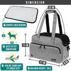 PetAmi Small Dog Purse Carrier, Soft-Sided Pet Carrier Bag with Pockets, Portable Puppy Cat Travel Handbag Tote, Airline Approved Breathable Mesh, Poop Bag Dispenser, Max 18 lbs, Stripe Black