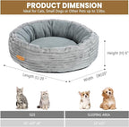 Cat Bed, Cat Bed for Indoor Cats, 20’’ Donut Cat Bed for Cats and Small Dogs, Washable Round Pet Bed, Indoor Use