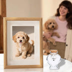 Personalized Pet Fur Keepsake Bottle, Heart Shape Custom Name Engraved Glass Dog Hair Keepsake, Pet Hair Memorial Vials for Dog/Cat Hair & Ashes, Sympathy Gift for Pet