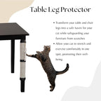 Boho Sisal Cat Scratcher Mat with Hook and Loop Strips (Scratch Protector for Carpet, Sofa, Wall and Furniture), Durable and Shedding-Resistant Surface (Table Leg Protector, Fishbone)