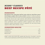 ACANA Classics Pate Wet Dog Food Beef Recipe 12.5oz Cans (12 Count)