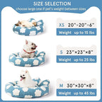 Waterproof Dog Beds for Medium Dogs, Removable and Washable Dog Bed, Cozy Soft Round Dog Bed with Waterproof Liner, Cute Donut Dog Bed for Indoor Cats ＆ Small Medium Dogs
