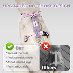 Cat Harness and Leash Set - White Lightweight Soft Kitten Harness Escape Proof, Adjustable Travel Pet Harness for Walking，Easy Control Comfortable Outdoor (White, One Size Fits All)