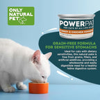 Only Natural Pet PowerPate Grain-Free Turkey & Chicken Dinner Wet Cat Food - High Protein, Healthy Balanced Nutrition for Kittens & Cats of All Life Stages, 2.75 oz Cans, Case of 12 (T)
