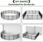Durable Dog Fence 40" Height 48 Panels Thickened Dog Playpen with Portable Handle & Strap, Easy to Install – Stylish Curved Panel Design for Pets, Indoor Use Outdoor Use