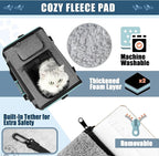 Cat Carrier Alaska Airline TSA Approved 17x11x9.5 Soft-Sided Small Pet Air Travel Carry Bag, Southwest Airplane Kitten 12lbs Crate in Cabin Under-Seat Traveling Cage Tiny Dog Under 8 Pound