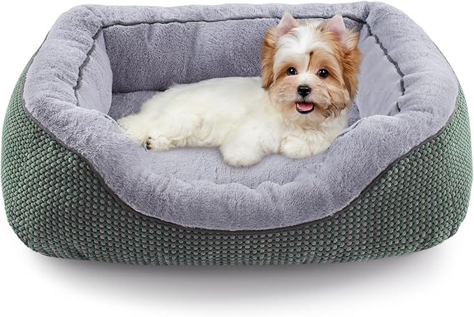 INVENHO Small Dog Bed Orthopedic Warming Soft Calming Sleeping Durable with Anti-Slip Bottom