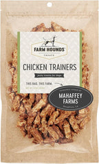 Farm Hounds - Chicken Trainers - Premium Natural Jerky for Dogs - 100% Humanely Raised Chicken - Easy-Break - Great for Training & Treats - No Added Fillers - Made in USA - 4.5oz - 1 Pack