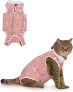 ANWA Cat Recovery Suit - Breathable Cat Onesie for Cats After Surgery Female, Kitten Surgery Recovery Suit Female Abdominal Wounds