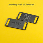 StayMax Aluminum Engraving Blanks Tags Stamping Blanks Tags Blank Dog Tag Pet ID Tag 25 Pieces (Black)