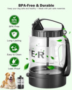 77oz Large Dog Water Bottle Travel - Portable Dog Travel Water Dispenser with Bowl, Ideal for Travelling, Hiking, Camping, Parks, Outdoor, Black