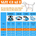 No Pull Dog Harness, Collar & Leash Set with Retractable Dog Seat Belt, Collapsible Dog Bowls and Poop Bag Dispenser - Ideal for Training, Walking, Hiking - Fits Small to Large Dogs(Blue-M)
