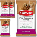Pet Wipes, Dog Wipes, Cat Wipes, Grooming & Cleaning Wipes for Paws and Butt with Aloe Extract & Vitamins, Perfect as Eye, Ear Wipes, Suitable for Puppy, Kitten, Dogs and Cats, 4Pack x 40-160