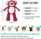 3-Layered Stuffed Dog Toys for Medium Large Dogs, Large Plush Squeaky Dog Toys to Keep Them Busy for Small Medium Large Breed, Cute Animals Puppy Teething Chew Toys - Pink Bear L