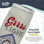 Huxley & Kent Funny Dog Toy w/Squeaker – Power Plush Squeaky Dog Toys for Small Dogs – Durable Small Stuffed Animal for Indoor Play & Fetch - Tiny Tuff Grrrs Light