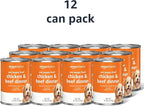Amazon Basics Puppy Chopped Ground Dinner Canned Dog Food, with Chicken & Beef, 13.2oz (Pack of 12)