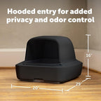 PetSafe ScoopFree Crystal Pro Self-Cleaning Cat Litter Box System – Enclosed Front-Entry – Advanced Odor Control – Includes 1 Disposable Crystal Litter Tray – Black (ZAL00-18159)