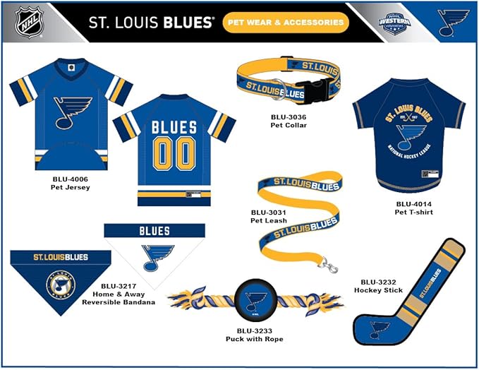 First Dog Rubber & Rope Tug Toy. St. Louis Blues NHL Puck Toy for Dogs & Cats. Play Hockey with Your Pet!
