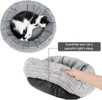 Cat Bed, Cat Bed for Indoor Cats, 20’’ Donut Cat Bed for Cats and Small Dogs, Washable Round Pet Bed, Indoor Use