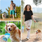 Collapsible Dog Water Bottle – Portable Leak-Proof Pet Dispenser for Travel & Hiking | BPA-Free, One-Hand Use | Puppy Essentials (Blue)