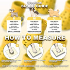 Dog Shoes Breathable Dog Shoe for Hot Pavement, Dog Booties and Paw Protectors, Non-Slip Waterproof Dog Sandals Boots (Yellow, M: (2.6’’x2.3'')(L*W))