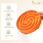 JASGOOD Slow Feeder Dog Bowl - Anti-Gulping, Prevents Bloat & Choking, Healthy Design for Large & Medium Dogs