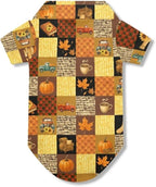 Fall Dog Shirt for Large Dogs Girls Boys Pet Collared Outfit for Chihuahua, Yorkie & Cats Plaid Doggy Clothes Apparel Button Up Tee Soft Summer Costume for Birthday, Photos, Travel