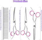 8-in-1 Dog Grooming Scissors Set with Stainless Steel Professional Ergonomic Grooming Scissors for Dogs at Home Perfect for Small and Large Dogs