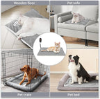 Rest-Eazzzy Cat Heating Pad, Cat Bed with Removable Cover Heated Cat Bed 5 Level Timer and 5 Level Temperature, Cat Beds for Indoor Warming Mat for Cat Dog (Heat pad, Pure-Grey,L)