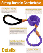 lynxking Dog Leash Slip Lead 5 6 8 FT Dog Training Leash Strong Heavy Duty Braided No Pull Training Lead for Small Medium Large Dogs