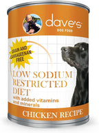 Dave's Pet Food Restricted Sodium Diet for Dogs, Chicken Pate Recipe, 13.2 oz Canned Dog Food, Case of 12