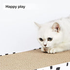 PAWSFANS Cat Scratcher Cardboard Scratch Pad with Box Durable Corrugate Scratching Board Kitty Sofa Lounge Bed Reversible Catnip Included for Indoor Cats,Large (Box, 3pcs)
