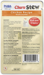 INABA Churu Stew for Cats, Creamy Broth Gelée with Shredded Chicken Topper/Treat Pouch with Vitamin E, 1.4 Ounces per Pouch, 12 Pouches, Chicken Recipe