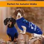 Leletail Dachshund Sweater, Turtleneck Dog Sweaters for Small Dogs, Warm Pullover Knitted Pet Coat,Cold Weather Dachshund Clothes, Fall/Winter Cozy Outfit (XS-XL)